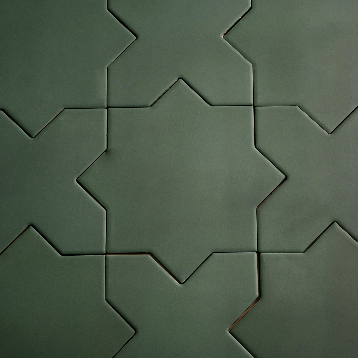 Sample - Sage Green 7" Star with 5" Cross Matte Porcelain Wall and Floor Tile (10.62 sq ft/case) - 68 Pack