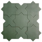 Sage Green 7" Star with 5" Cross Matte Porcelain Wall and Floor Tile (10.62 sq ft/case) - 68 Pack
