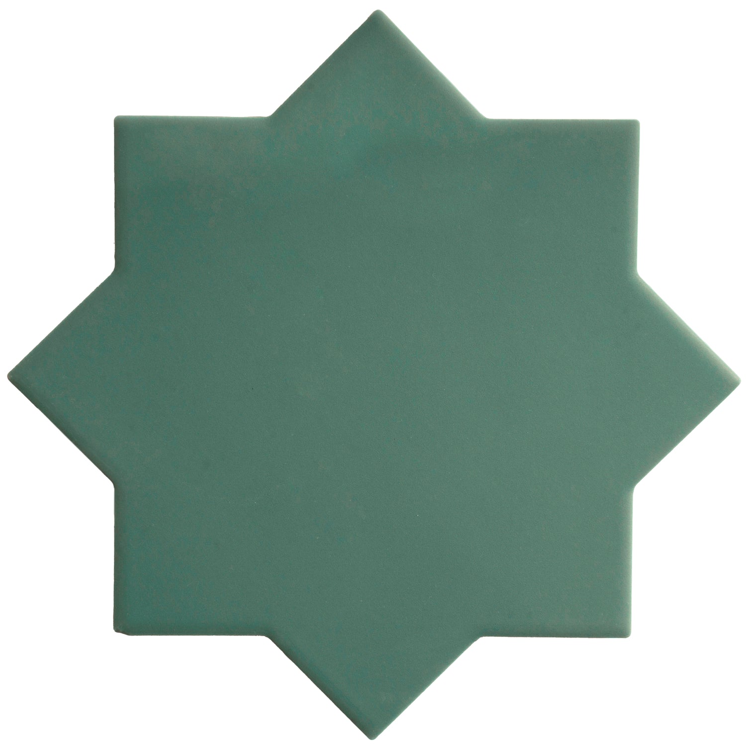 Sage Green 7" Star with Pure White 5" Cross Matte Porcelain (10.62 sq ft/case) - 68 Pack