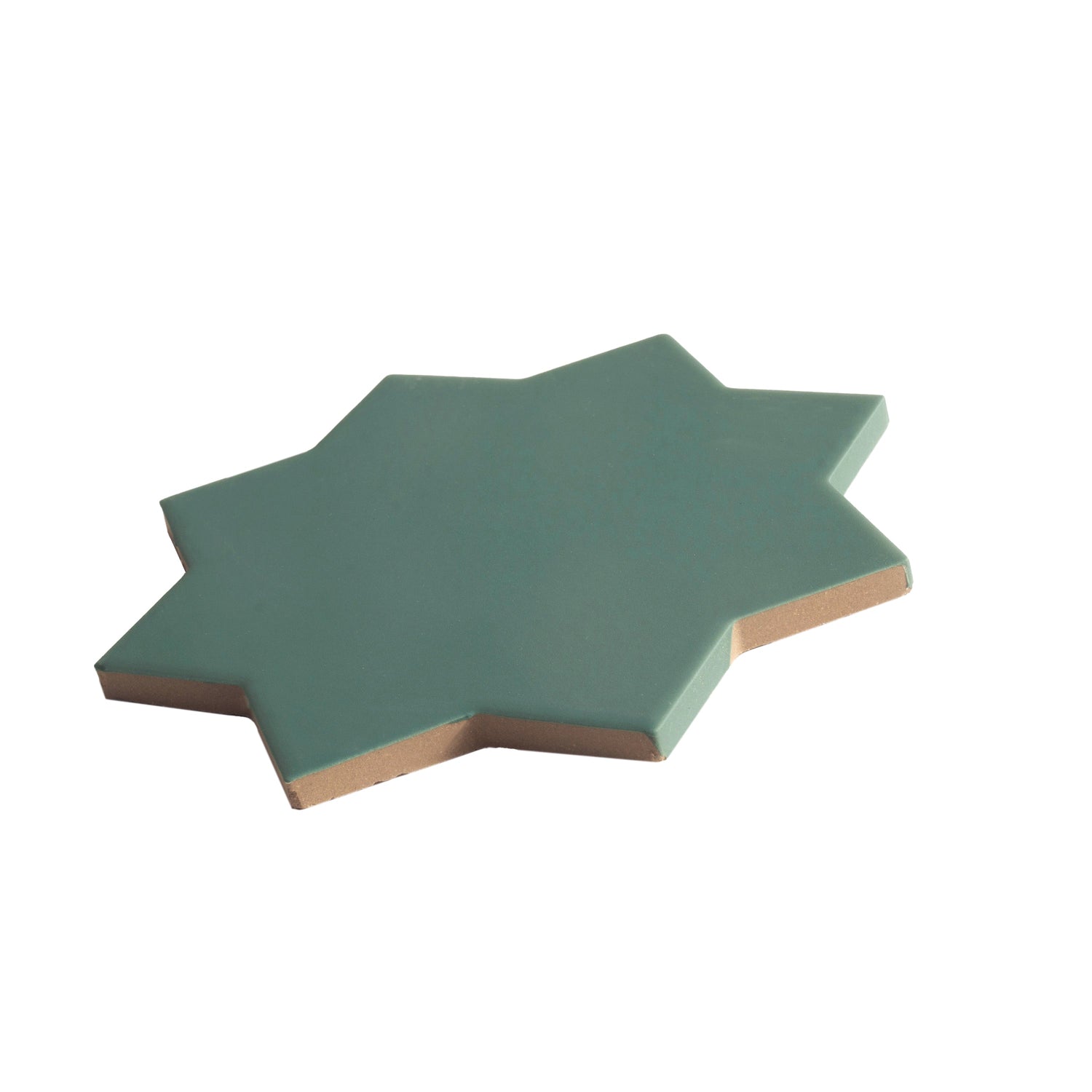 Sample - Sage Green 7" Star with 5" Cross Matte Porcelain Wall and Floor Tile (10.62 sq ft/case) - 68 Pack