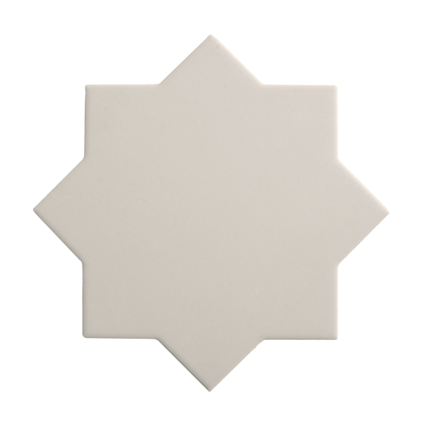 Light Gray 7" Star with Pure White 5" Cross Matte Porcelain (10.62 sq ft/case) - 68 Pack