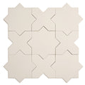 Sample - Light Gray 7" Star with 5" Cross Matte Porcelain Wall and Floor Tile (10.62 sq ft/case) - 68 Pack