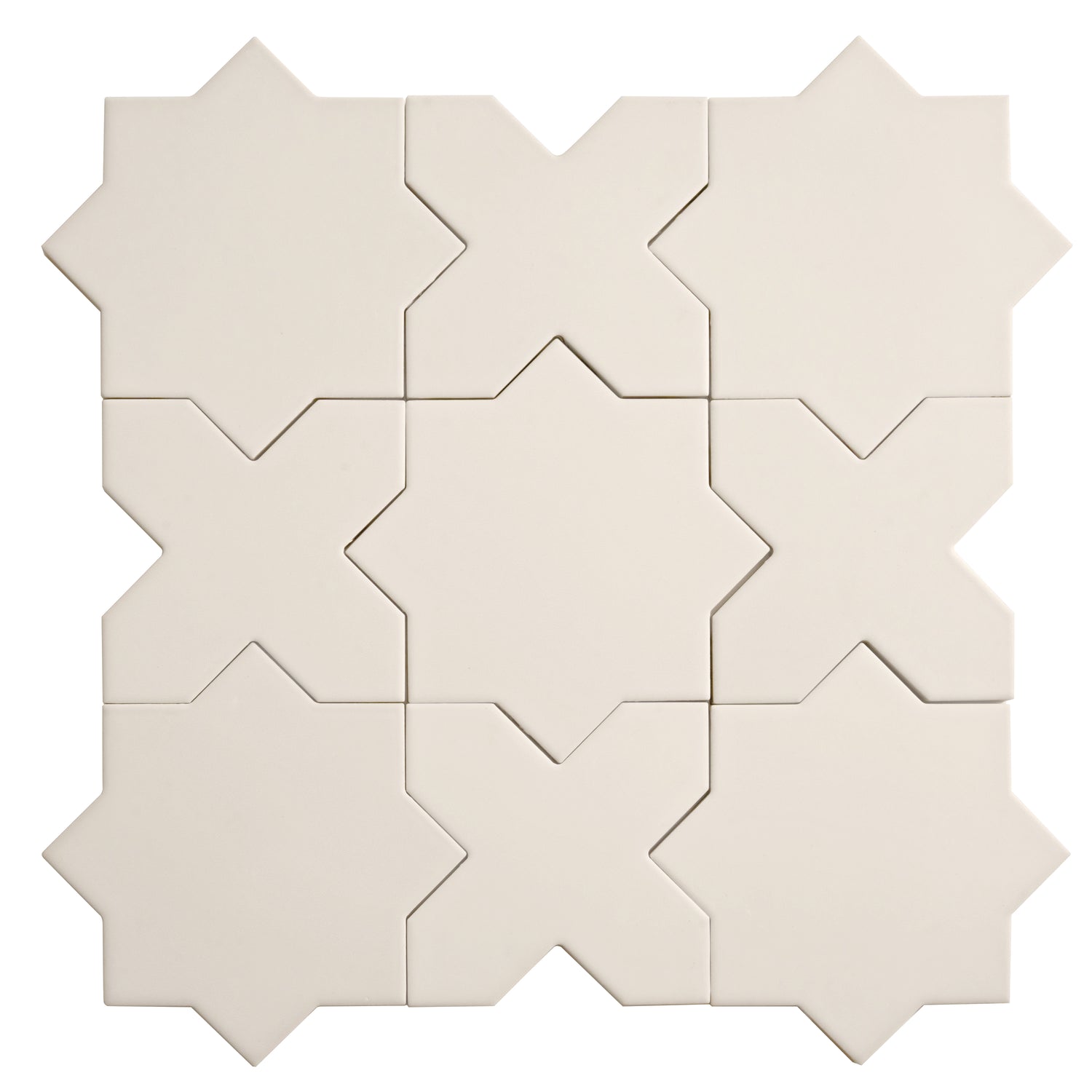 Light Gray 7" Star with 5" Cross Matte Porcelain Wall and Floor Tile (10.62 sq ft/case) - 68 Pack