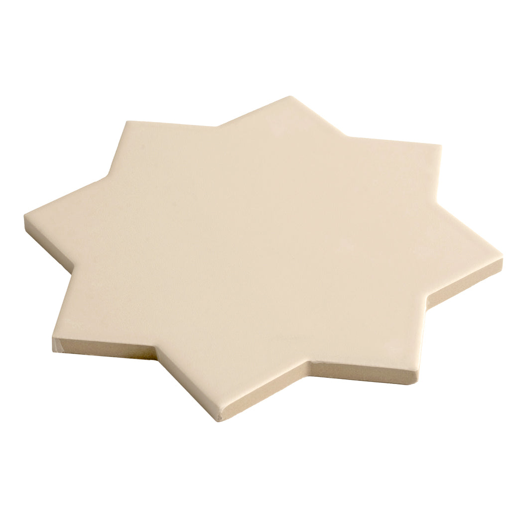 Seville 6.6 in. x 6.6 in. Matte Ecru Taupe Porcelain Star Wall and Floor Tile (5.31 sq ft/case) - 34 Pack