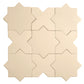 Seville 6.6 in. x 6.6 in. Matte Ecru Taupe Porcelain Star Wall and Floor Tile (5.31 sq ft/case) - 34 Pack