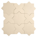 Sample - Ecru Taupe 7" Star with 5" Cross Matte Porcelain Wall and Floor Tile (10.62 sq ft/case) - 68 Pack