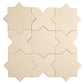 Ecru Taupe 7" Star with 5" Cross Matte Porcelain Wall and Floor Tile (10.62 sq ft/case) - 68 Pack