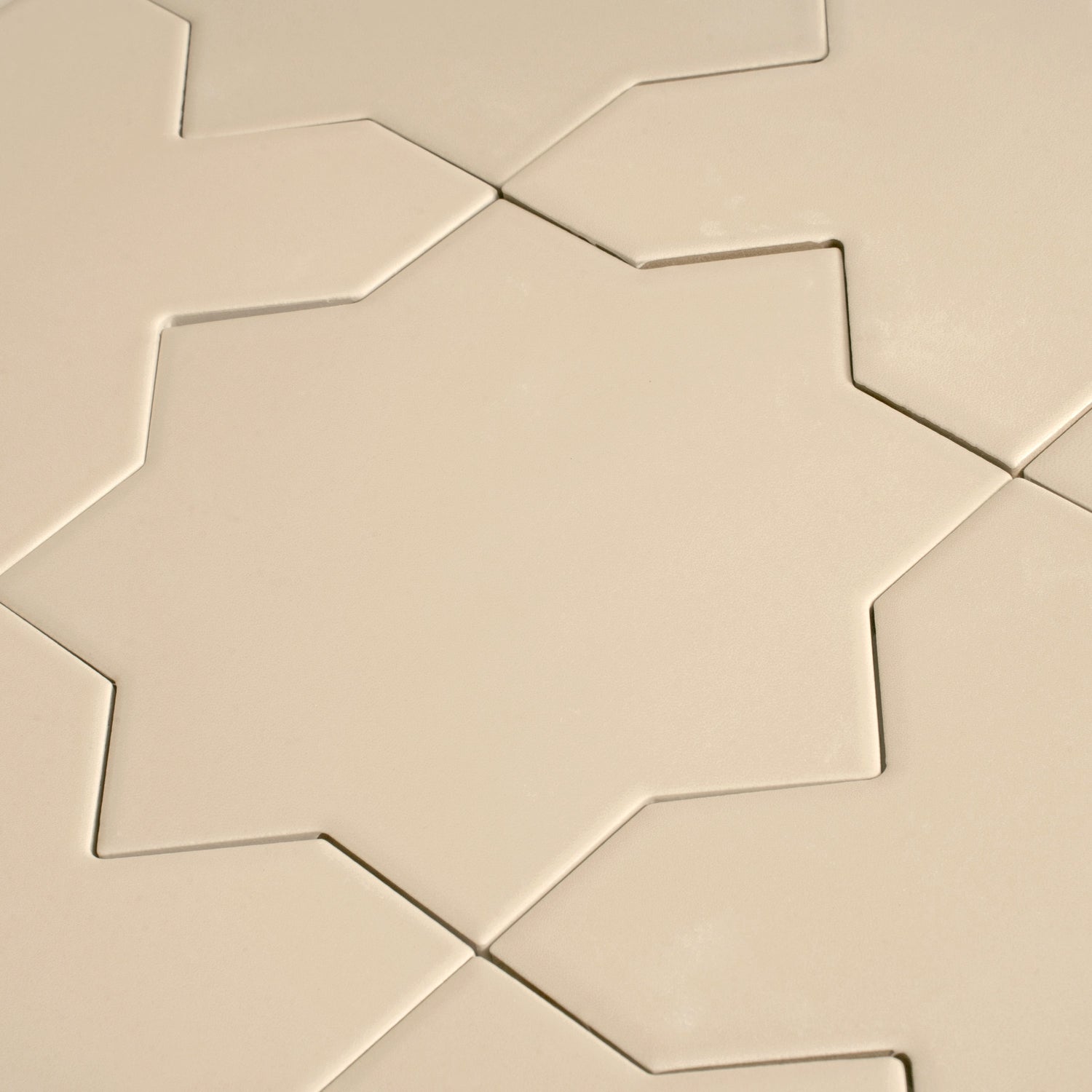 Sample - Ecru Taupe 7" Star with 5" Cross Matte Porcelain Wall and Floor Tile (10.62 sq ft/case) - 68 Pack