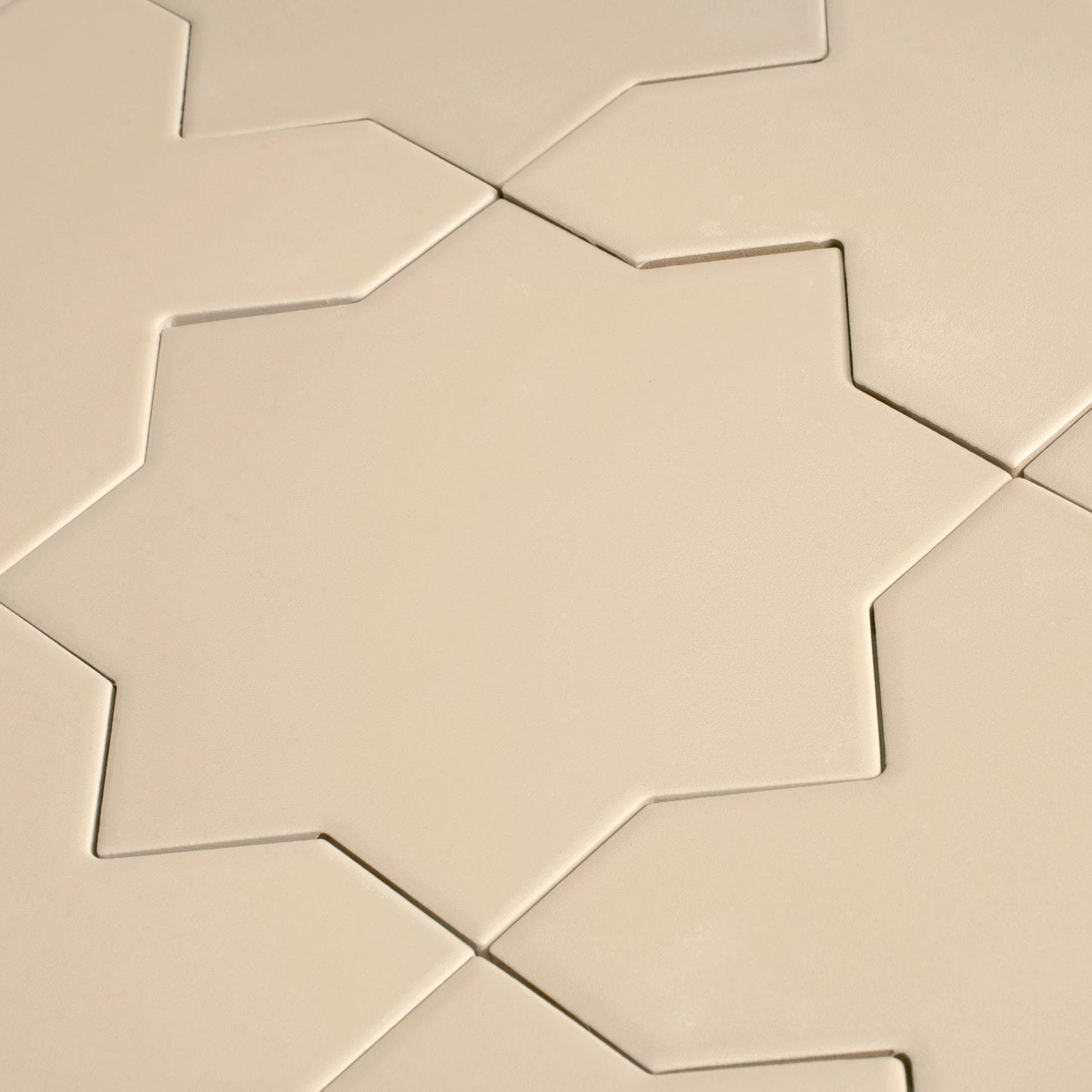 Ecru Taupe 7" Star with 5" Cross Matte Porcelain Wall and Floor Tile (10.62 sq ft/case) - 68 Pack
