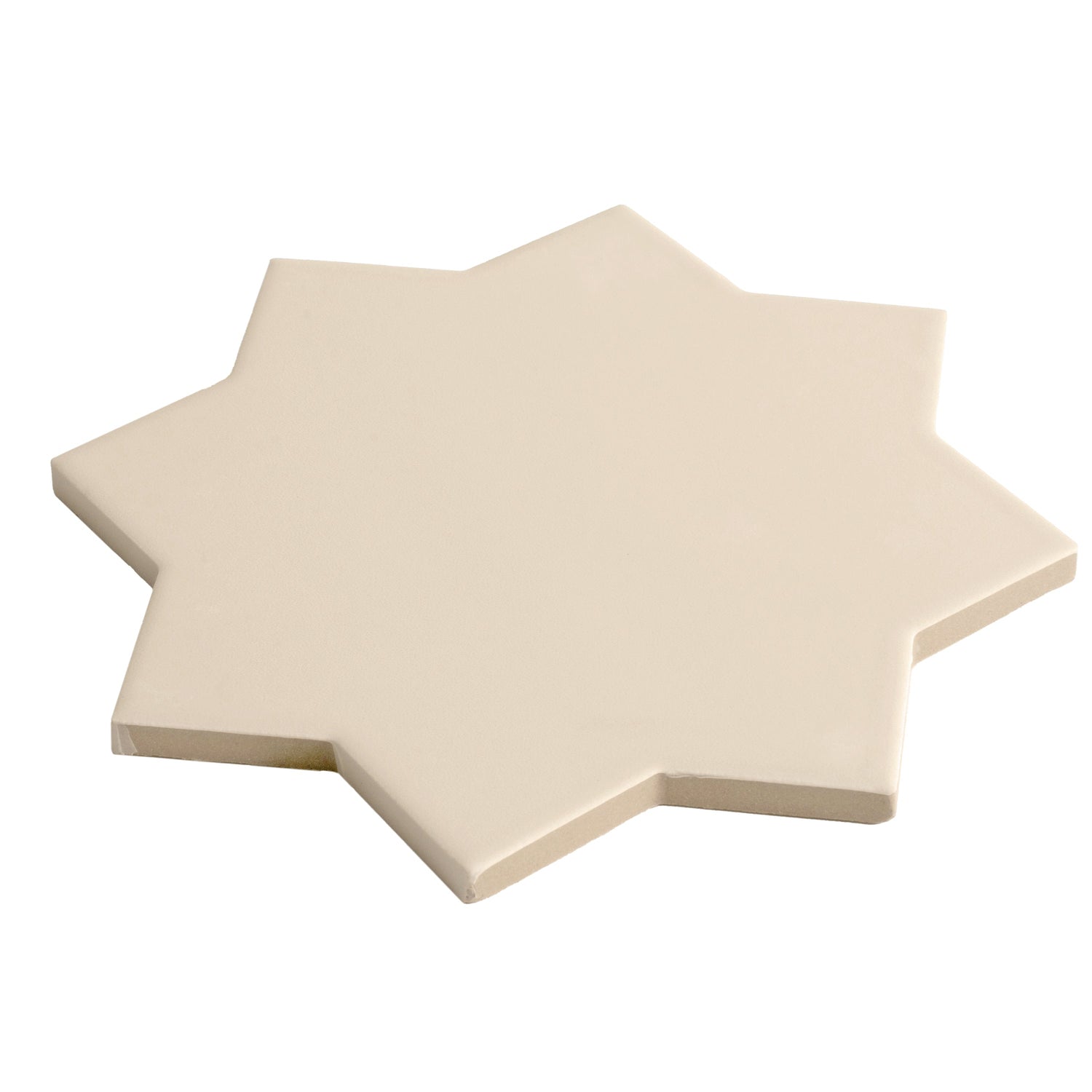 Sample - 5" Pearl White Star with Cobalt Blue Cross Glossy Ceramic Wall and Floor Tile (10.76 sq ft/case) - 54 Pack