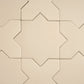 Seville 6.6 in. x 6.6 in. Matte Ecru Taupe Porcelain Star Wall and Floor Tile (5.31 sq ft/case) - 34 Pack