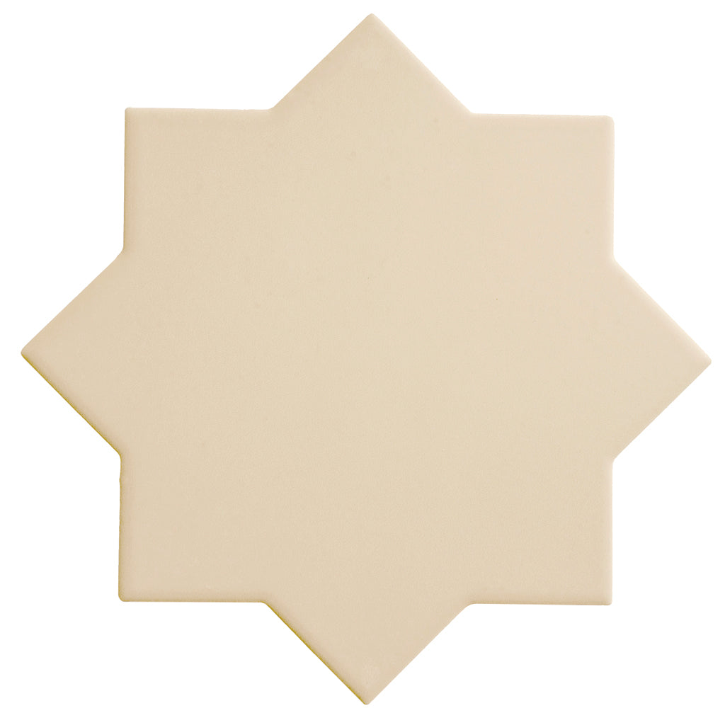 Seville 6.6 in. x 6.6 in. Matte Ecru Taupe Porcelain Star Wall and Floor Tile (5.31 sq ft/case) - 34 Pack