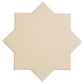Ecru Taupe 7" Star with Pure White 5" Cross Matte Porcelain (10.62 sq ft/case) - 68 Pack