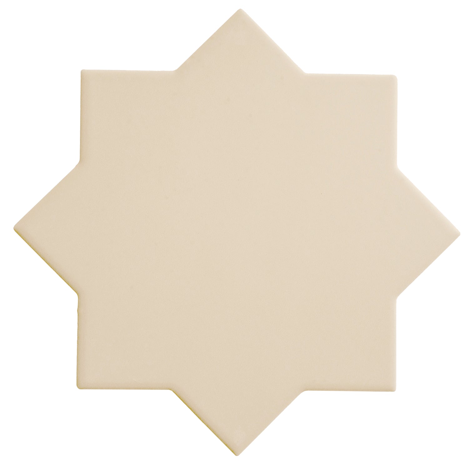 Ecru Taupe 7" Star with Pure White 5" Cross Matte Porcelain (10.62 sq ft/case) - 68 Pack