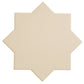 Ecru Taupe 7" Star with Pure White 5" Cross Matte Porcelain (10.62 sq ft/case) - 68 Pack-sample