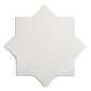 Seville 6.6 in. x 6.6 in. Matte Pure White Porcelain Star Wall and Floor Tile (5.31 sq ft/case) - 34 Pack