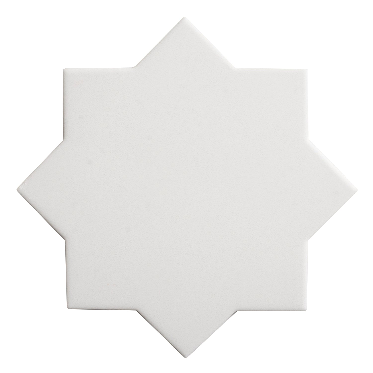 Pure White 7" Star with 5" Cross Matte Porcelain Wall and Floor Tile (10.62 sq ft/case) - 68 Pack