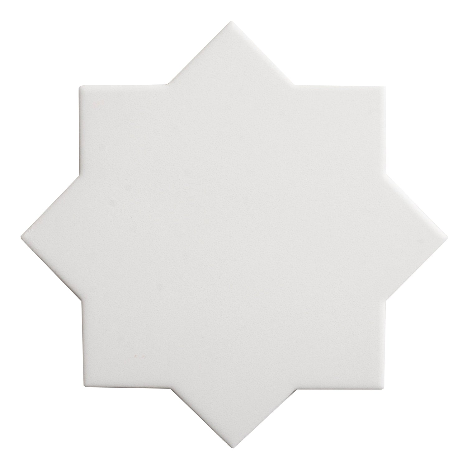 Pure White 7" Star with Sage Green 5" Cross Matte Porcelain (10.62 sq ft/case) - 68 Pack-sample