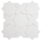 Sample - Pure White 7" Star with 5" Cross Matte Porcelain Wall and Floor Tile (10.62 sq ft/case) - 68 Pack