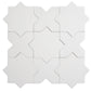 Pure White 7" Star with 5" Cross Matte Porcelain Wall and Floor Tile (10.62 sq ft/case) - 68 Pack