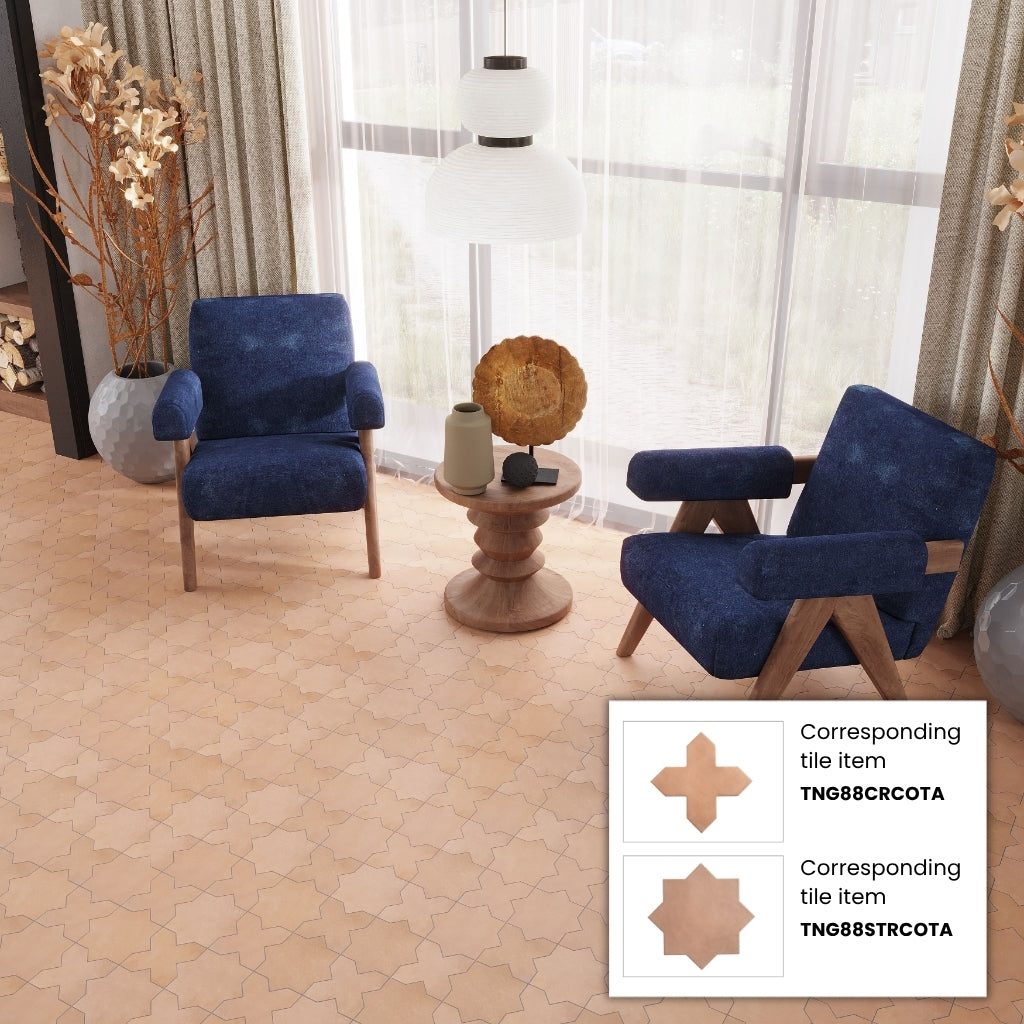 Terracotta 5x5 Matte Cross Porcelain Tile (34 pack, 5.31 sq ft/case)