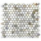 Sample - White 12x12 Polished Penny round Calacatta Gold Marble Mosaic Tile (5 pack, 5 sq ft/case)