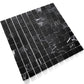 Vigoro 12 in. x 12 in. Polished Black Nero Marquina Mosaic Wall and Floor Tile (5 sq ft/case) - 5 pack