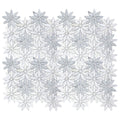 Sample - Eastern White Bardiglio 10x11 Polished Floral Marble Mosaic Tile (5 pack, 3.85 sq ft/case)