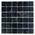 Sample - Black 12x12 Polished Square Nero Marquina Marble Mosaic Tile (5 pack, 5 sq ft/case)