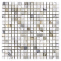 Sample - White 12x12 Matte Square Calacatta Marble Mosaic Tile (5 pack, 5 sq ft/case)