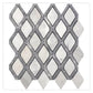 Soft White Charcoal Gray 11x11 Polished Diamond Stone Mosaic Tile (5 pack, 4.2 sq ft/case)