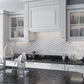 Soft White Gray 9x10 Polished Fan Scalloped Bianco Carrara Marble Mosaic Tile (5 pack, 3.06 sq ft/case)