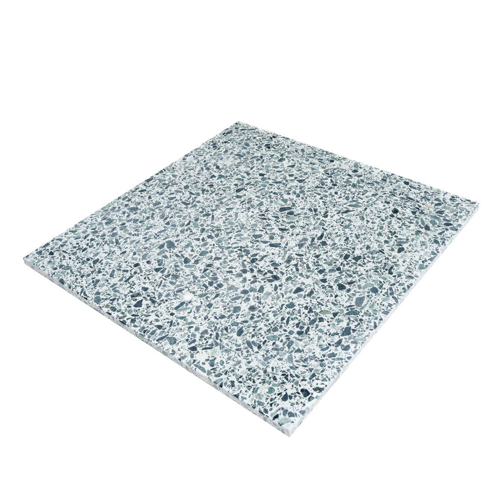 Terraforma 23.62 in. x 23.62 in. Honed Forest Green and White Terrazzo Large Format Wall and Floor Tile (7.75 sq ft/case) - 2 Pack