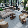 24x24 inch honed forest green and white terrazzo large format floor tile with matte finish