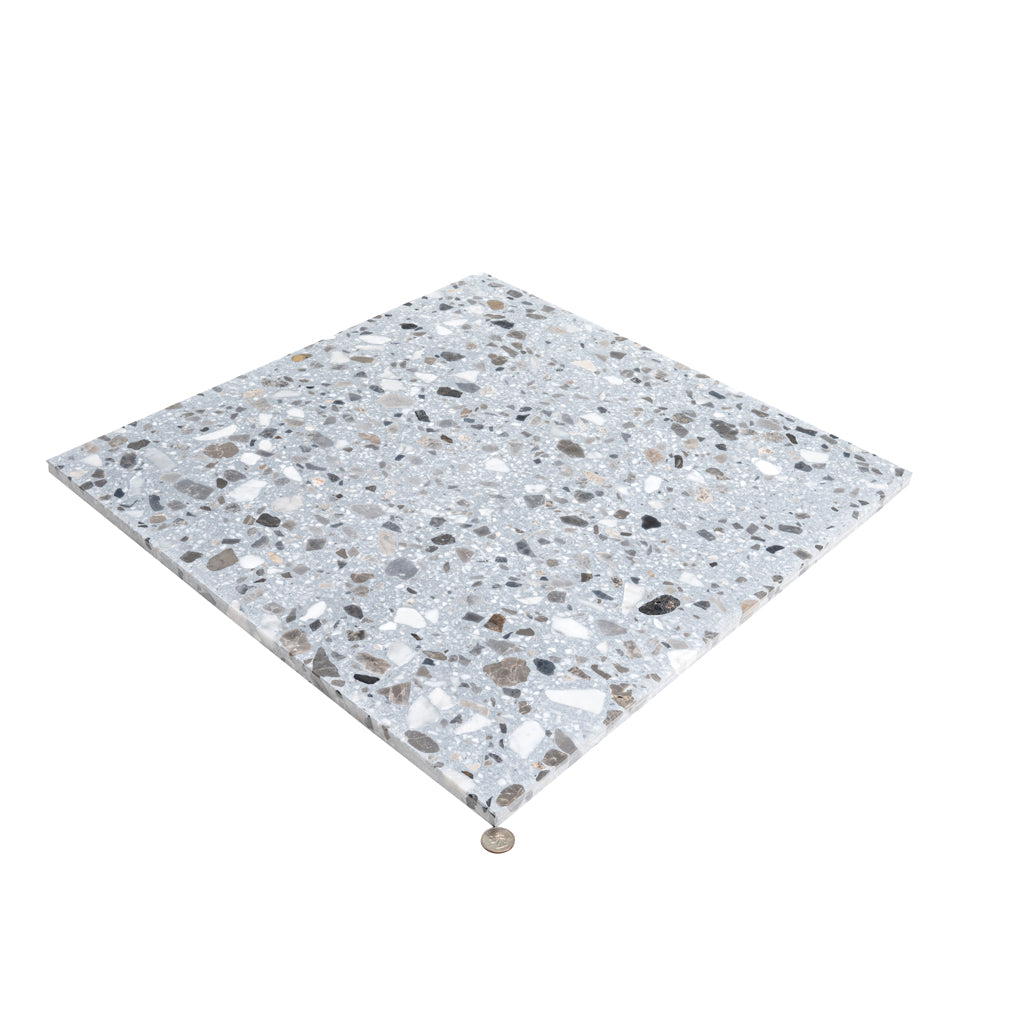 Terraforma 23.62 in. x 23.62 in. Honed Gray Beige Terrazzo Large Format Wall and Floor Tile (7.75 sq ft/case) - 2 Pack