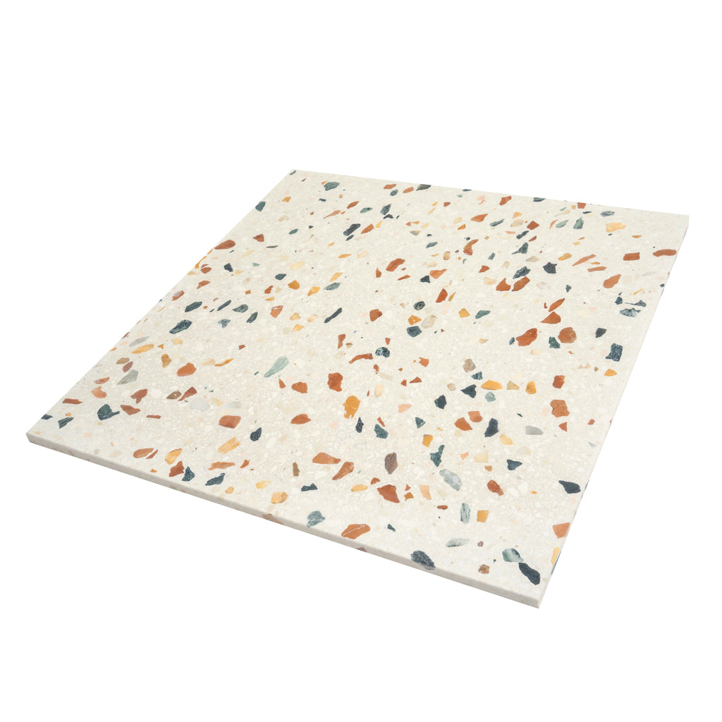 Terraforma 23.62 in. x 23.62 in. Honed Beige Gold Terrazzo Large Format Wall and Floor Tile (7.75 sq ft/case) - 2 Pack