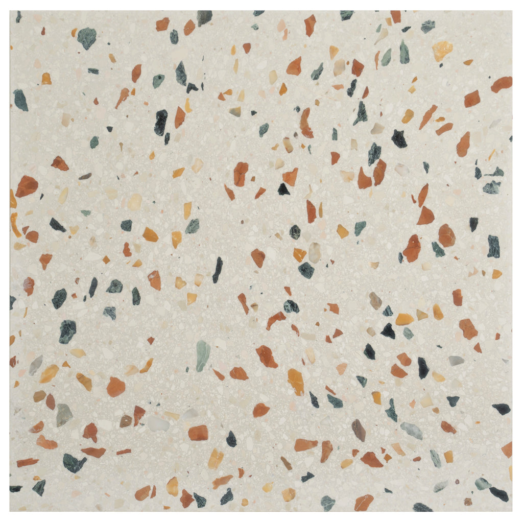 Terraforma 23.62 in. x 23.62 in. Honed Beige Gold Terrazzo Large Format Wall and Floor Tile (7.75 sq ft/case) - 2 Pack