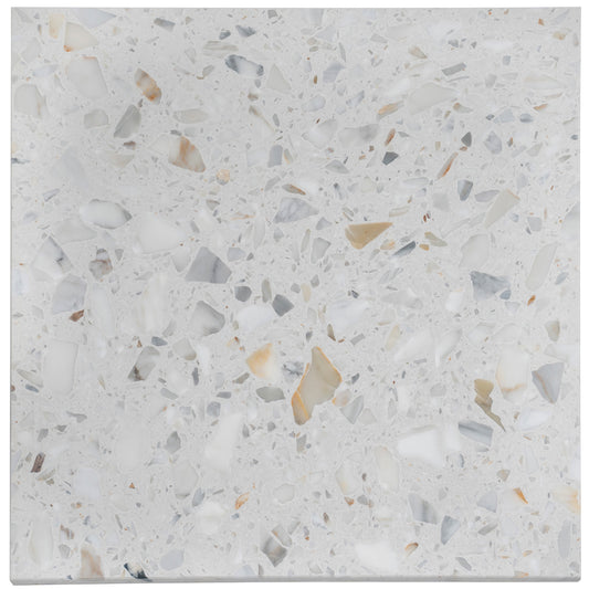 Terraforma 23.62 in. x 23.62 in. Honed White Gold Terrazzo Large Format Wall and Floor Tile (7.75 sq ft/case) - 2 Pack