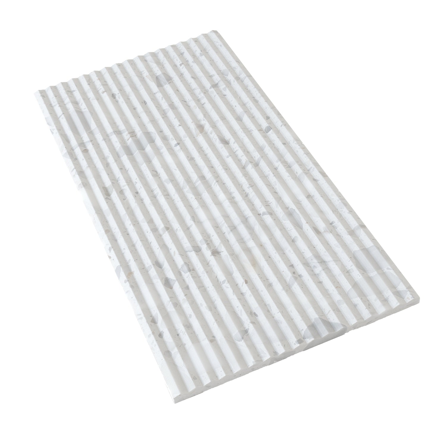 Sample - White, Beige 12x24 Textured Terrazzo Large Tile (7.75 sq ft/case, 4-Pack)