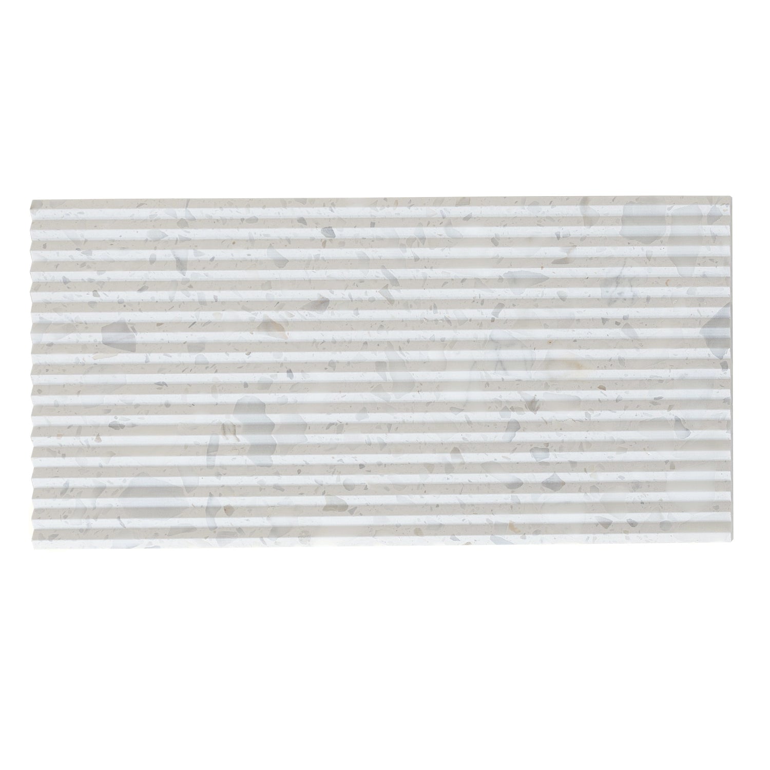 Sample - White, Beige 12x24 Textured Terrazzo Large Tile (7.75 sq ft/case, 4-Pack)