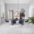 White gold terrazzo 24x24 honed square tile 