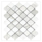 White Gray 10x11 Polished Arabesque Marble Mosaic Tile (5 pack, 3.75 sq ft/case)