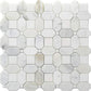 White Gray 12x12 Polished Octagon & Dot Calacatta Gold, Thassos Mosaic Tile (5 pack, 5.17 sq ft/case)