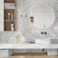 White Gray 11x12 Polished Hexagon Calacatta Gold Marble Mosaic Tile (5 pack, 4.55 sq ft/case)