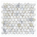 Sample - White Gray 11x12 Polished Hexagon Calacatta Gold Marble Mosaic Tile (5 pack, 4.55 sq ft/case)