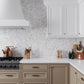 White Gray 12x13 Honed Herringbone Calacatta Gold Marble Mosaic Tile (5 pack, 5.29 sq ft/case)