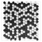 Black White 11x12 Tumbled Penny Round Marble Mosaic Tile (5 pack, 4.83 sq ft/case)