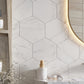 White 8x9 Hexagon Matte Porcelain Tile (25 pack, 9.93 sq ft/case)