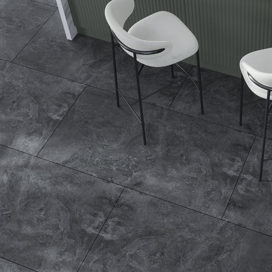 Slate Black 24x48 Matte Porcelain Large Format Tile (2 pack, 15.55 sq ft/case)