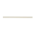 Pearl white glossy porcelain bullnose tile trim in a slim 0.6x12 inch for wall and floor edges